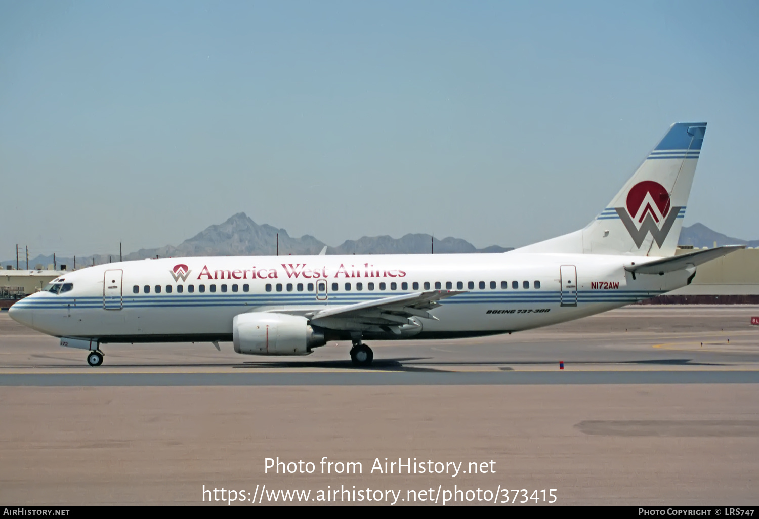 Aircraft Photo of N172AW | Boeing 737-33A | America West Airlines | AirHistory.net #373415