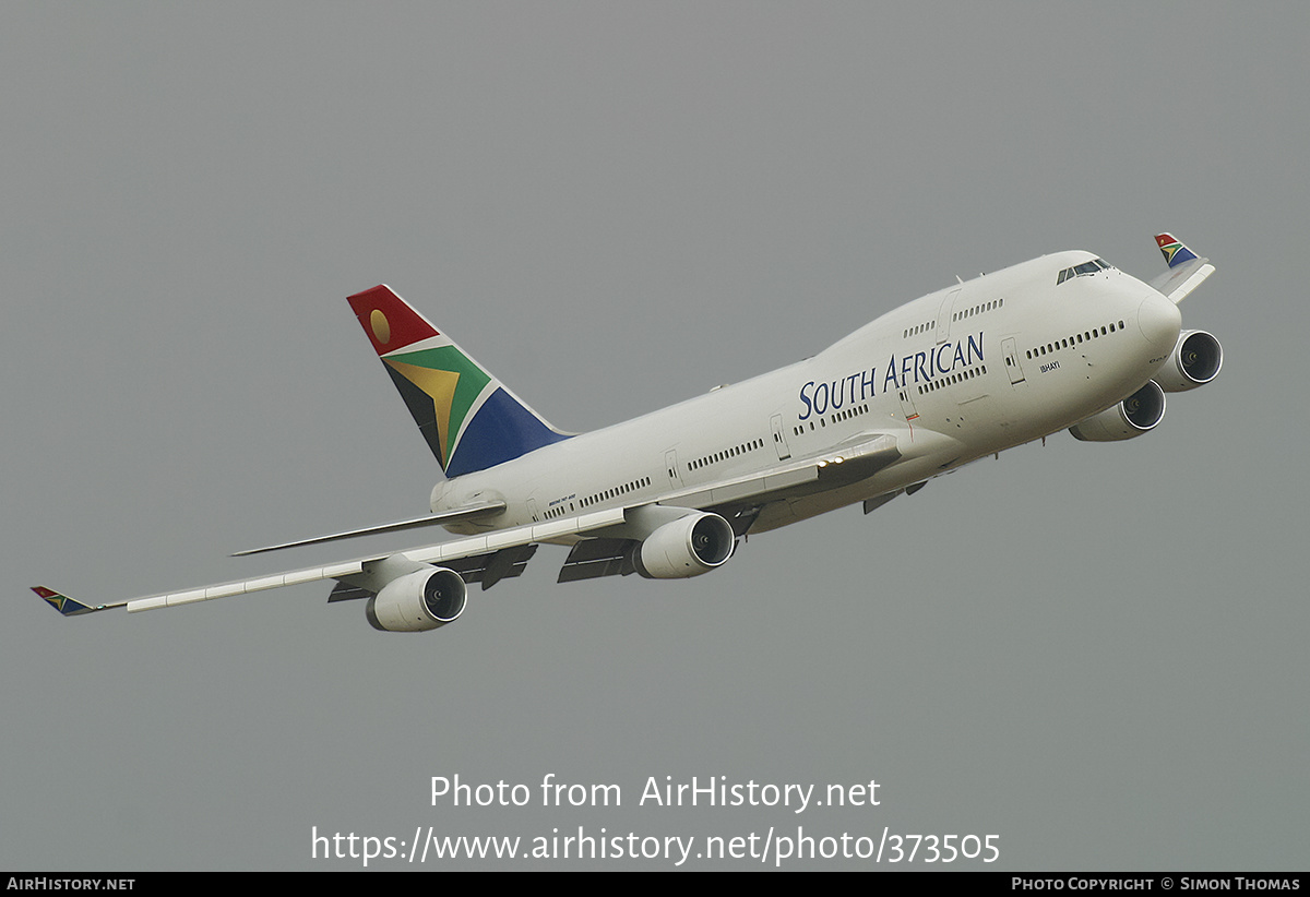 Aircraft Photo of ZS-SAK | Boeing 747-444 | South African Airways | AirHistory.net #373505