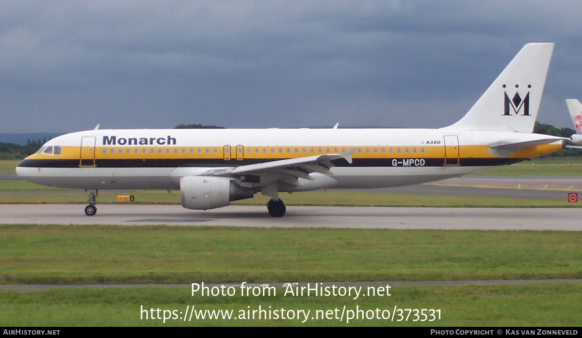 Aircraft Photo of G-MPCD | Airbus A320-212 | Monarch Airlines | AirHistory.net #373531