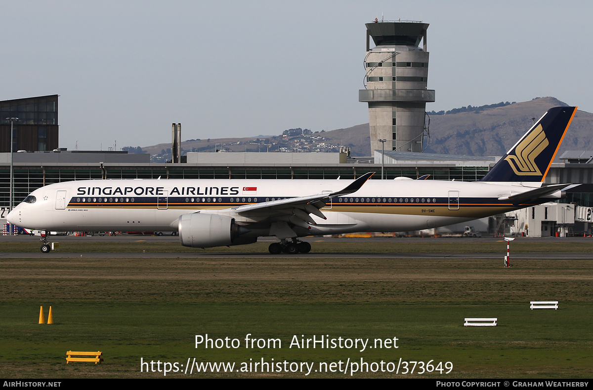 Aircraft Photo of 9V-SME | Airbus A350-941 | Singapore Airlines | AirHistory.net #373649