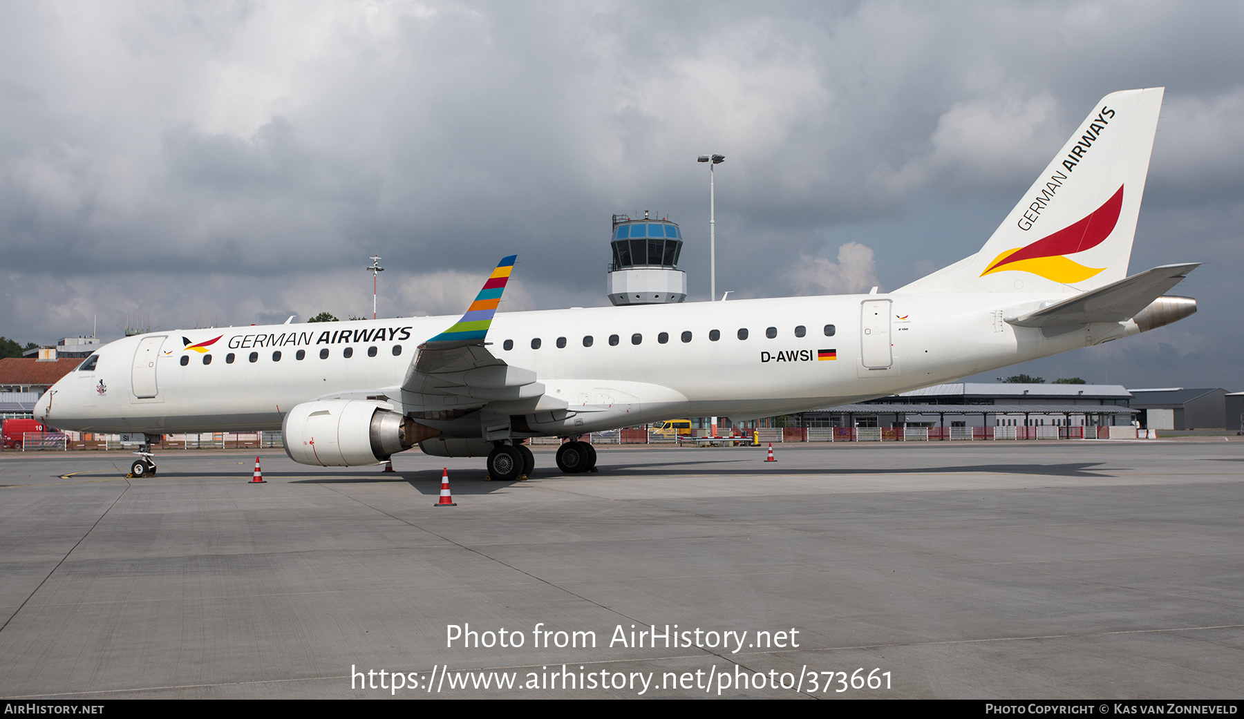 Aircraft Photo of D-AWSI | Embraer 190LR (ERJ-190-100LR) | German Airways | AirHistory.net #373661