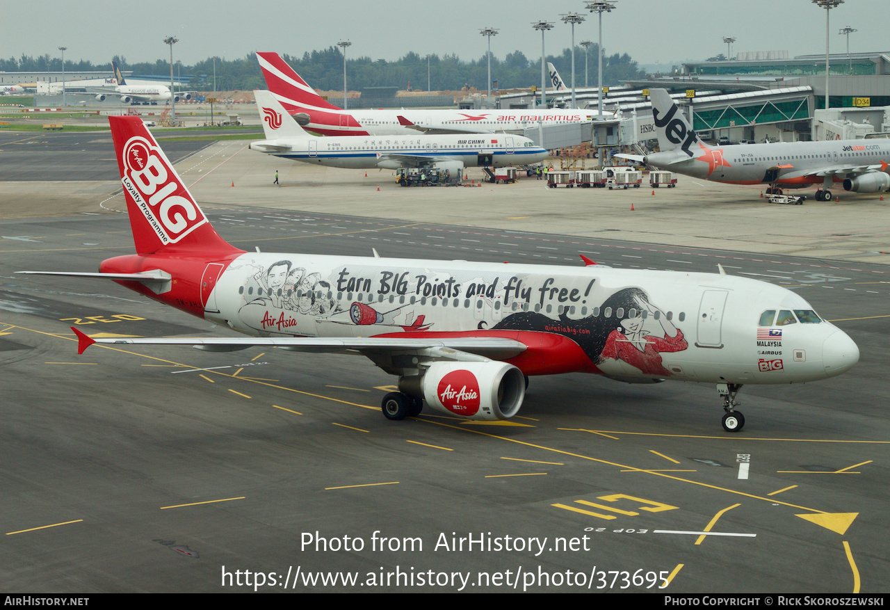 Aircraft Photo of 9M-AHJ | Airbus A320-216 | AirAsia | AirHistory.net #373695