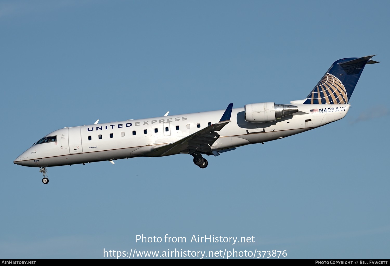 Aircraft Photo of N409AW | Bombardier CRJ-200LR (CL-600-2B19) | United Express | AirHistory.net #373876