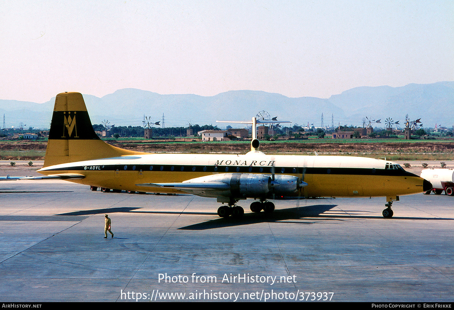 Aircraft Photo of G-AOVL | Bristol 175 Britannia 312 | Monarch Airlines | AirHistory.net #373937