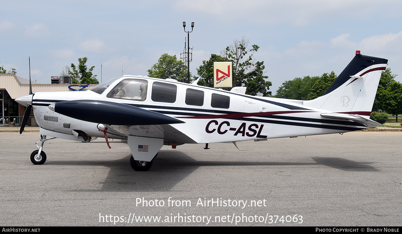 Aircraft Photo of CC-ASL | Beechcraft G36 Bonanza | AirHistory.net #374063