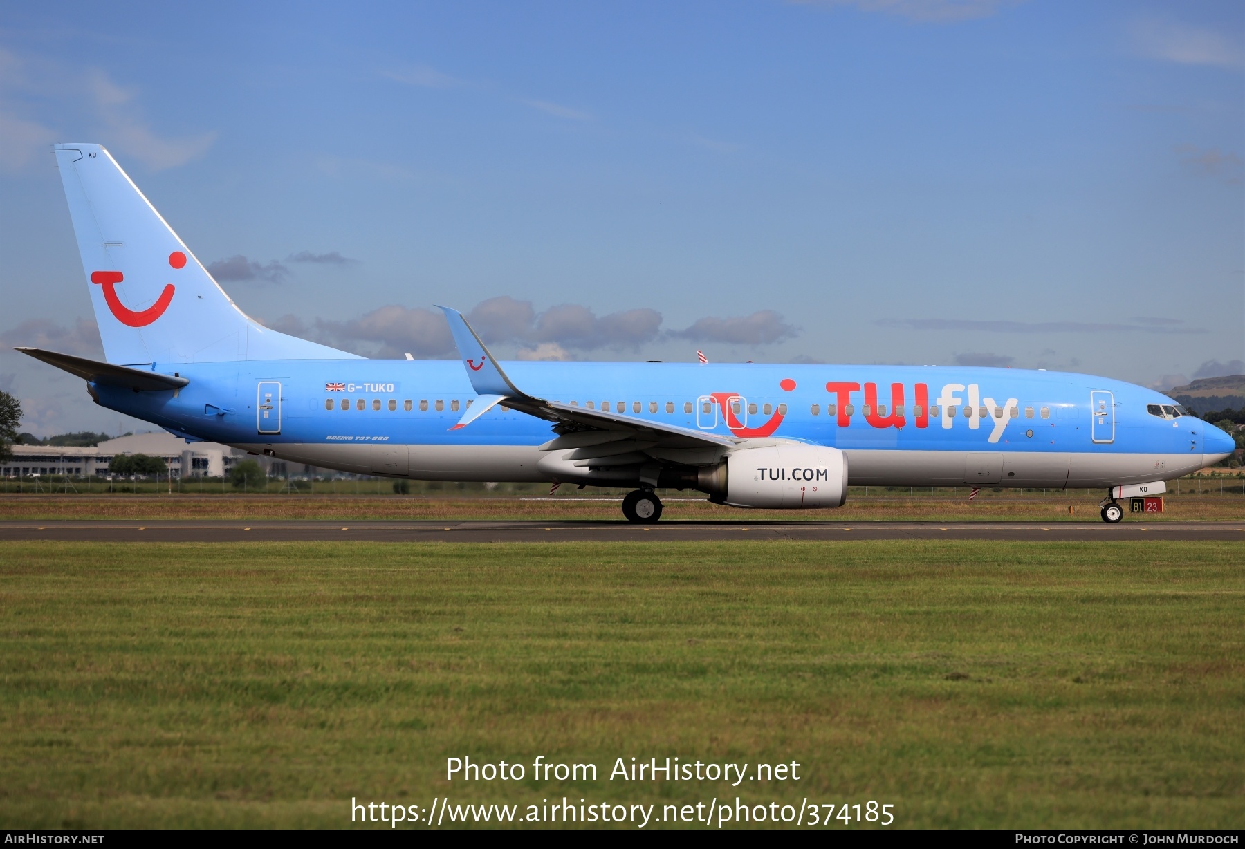 Aircraft Photo of G-TUKO | Boeing 737-8K5 | TUIfly | AirHistory.net #374185