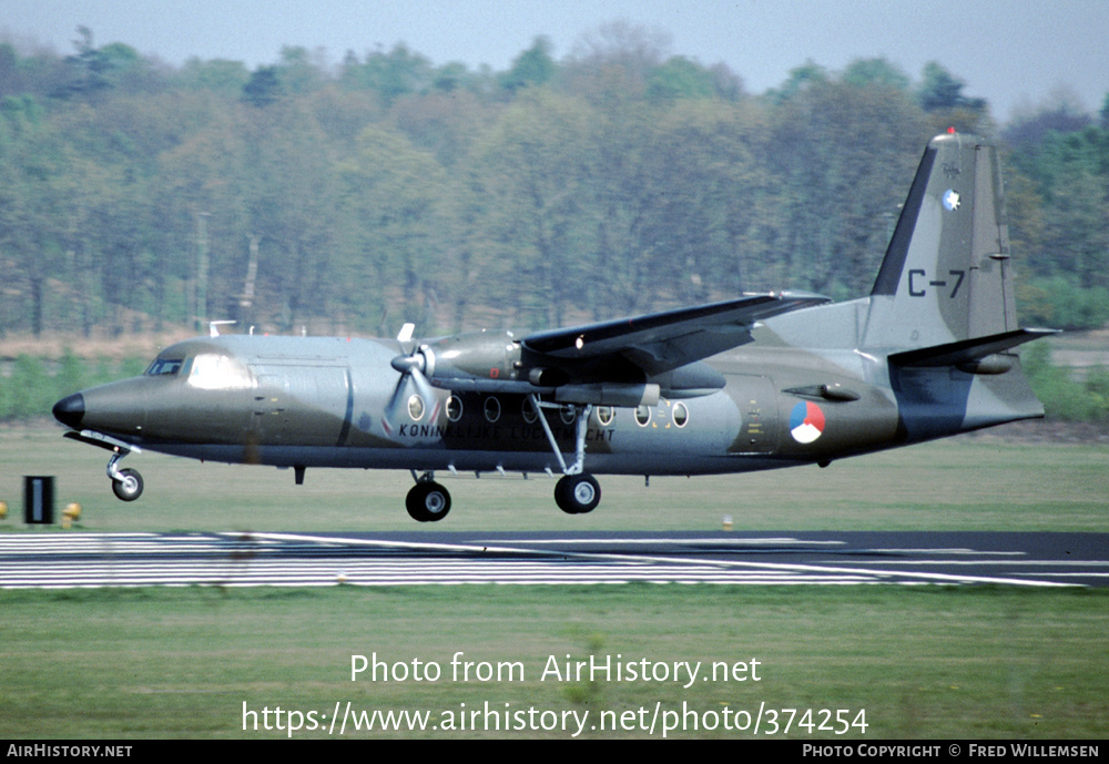 Aircraft Photo of C-7 | Fokker F27-300M Troopship | Netherlands - Air Force | AirHistory.net #374254