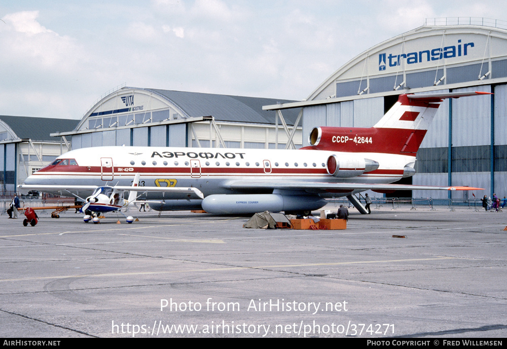 Aircraft Photo of CCCP-42644 | Yakovlev Yak-42F | Aeroflot | AirHistory.net #374271