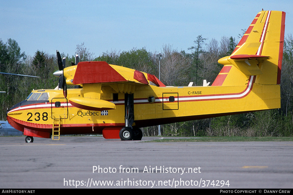 Aircraft Photo of C-FASE | Canadair CL-215T (CL-215-6B11) | Gouvernement du Québec | AirHistory.net #374294