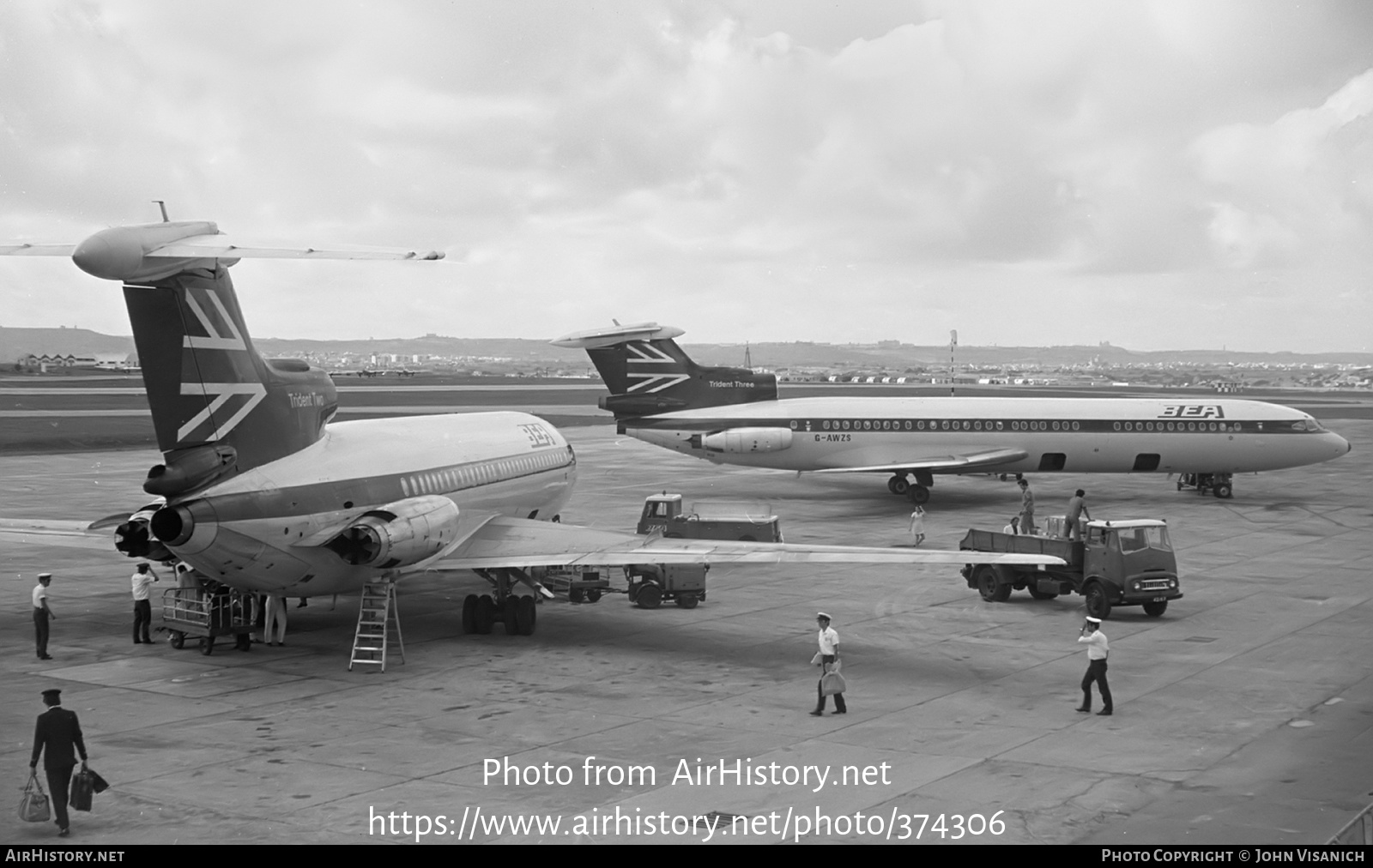 Aircraft Photo of G-AWZS | Hawker Siddeley HS-121 Trident 3B | BEA - British European Airways | AirHistory.net #374306