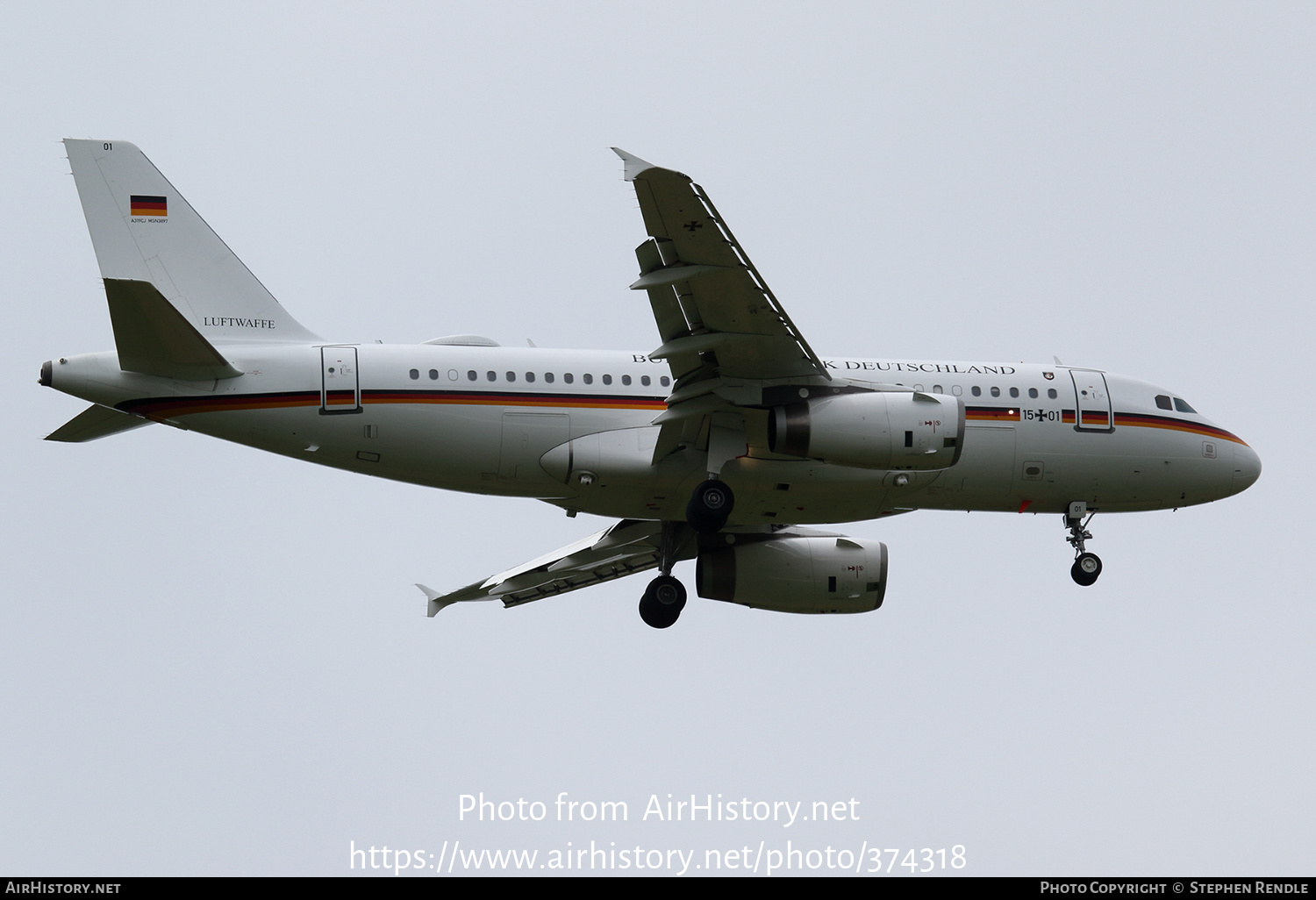 Aircraft Photo of 1501 | Airbus ACJ319 (A319-133/CJ) | Germany - Air Force | AirHistory.net #374318