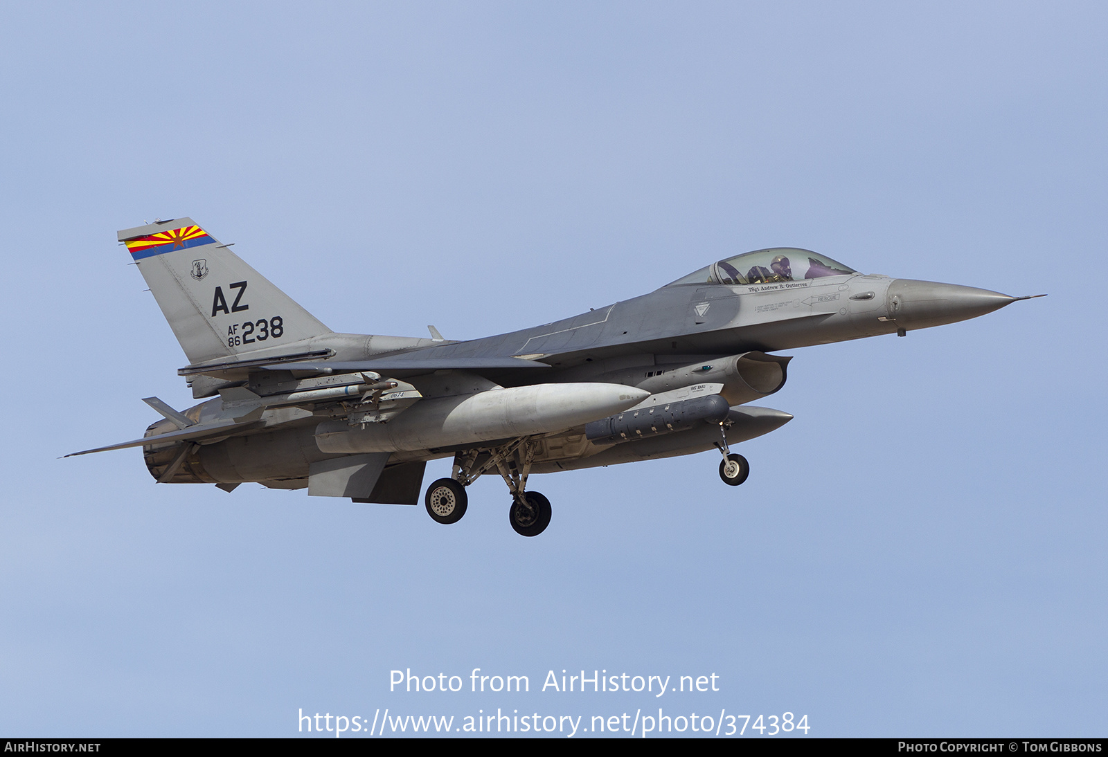 Aircraft Photo of 86-0238 / AF86-238 | General Dynamics F-16C Fighting Falcon | USA - Air Force | AirHistory.net #374384