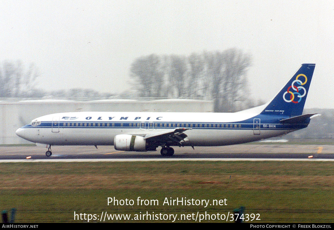 Aircraft Photo of SX-BKN | Boeing 737-4Q8 | Olympic | AirHistory.net #374392