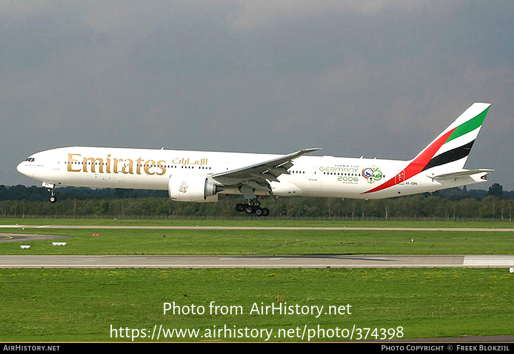 Aircraft Photo of A6-EBN | Boeing 777-36N/ER | Emirates | AirHistory.net #374398