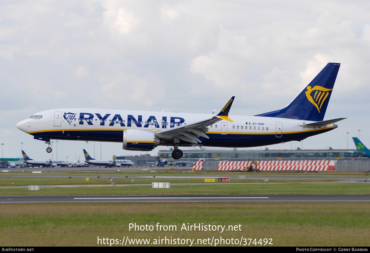 Aircraft Photo of EI-HGP | Boeing 737-8200 Max 200 | Ryanair | AirHistory.net #374492