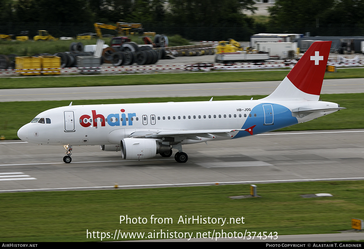 Aircraft Photo of HB-JOG | Airbus A319-112 | Chair Airlines | AirHistory.net #374543