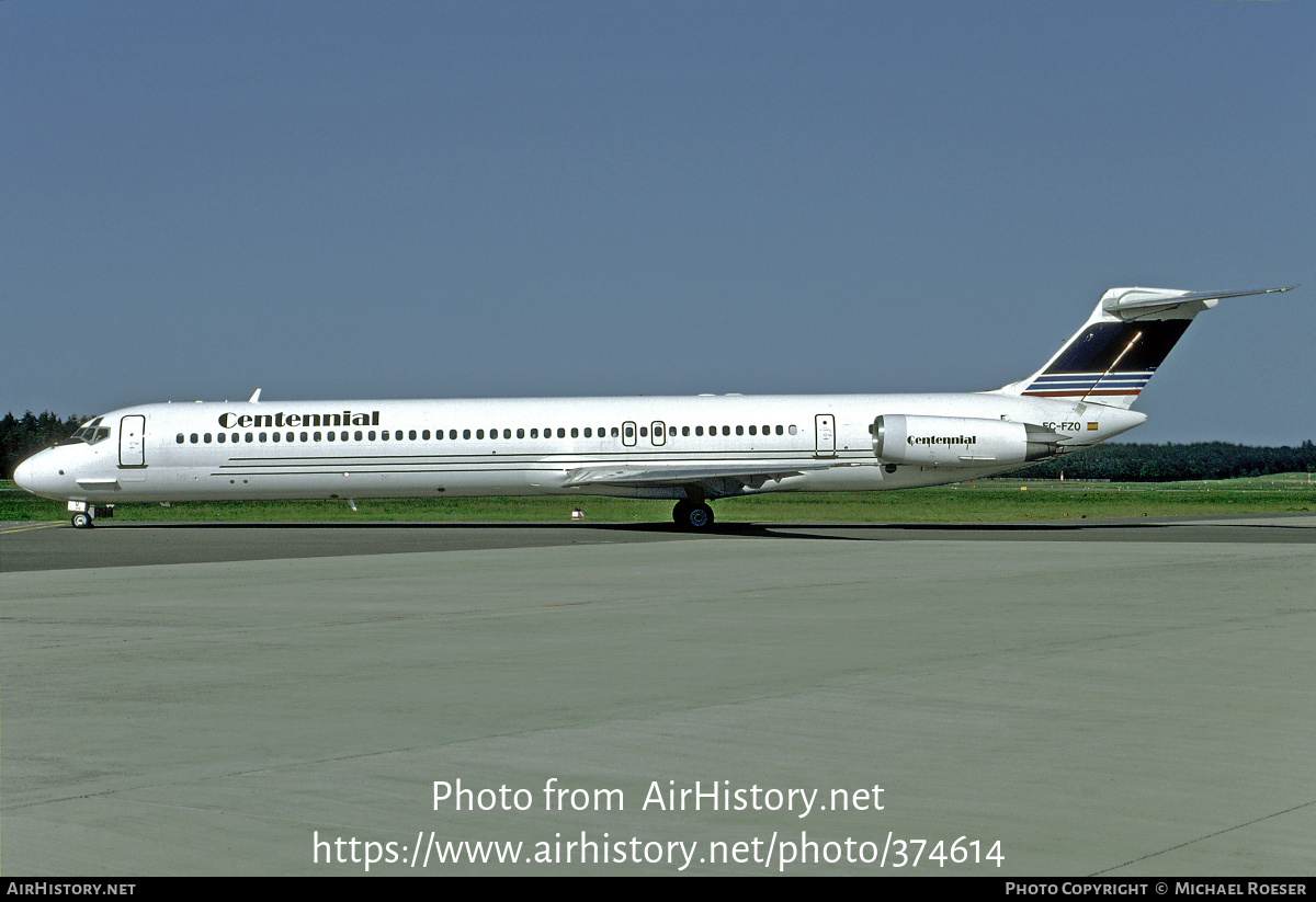 Aircraft Photo of EC-FZQ | McDonnell Douglas MD-83 (DC-9-83) | Centennial Airlines | AirHistory.net #374614