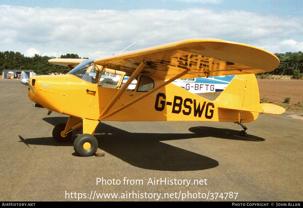 Aircraft Photo of G-BSWG | Piper PA-17 Vagabond | AirHistory.net #374787