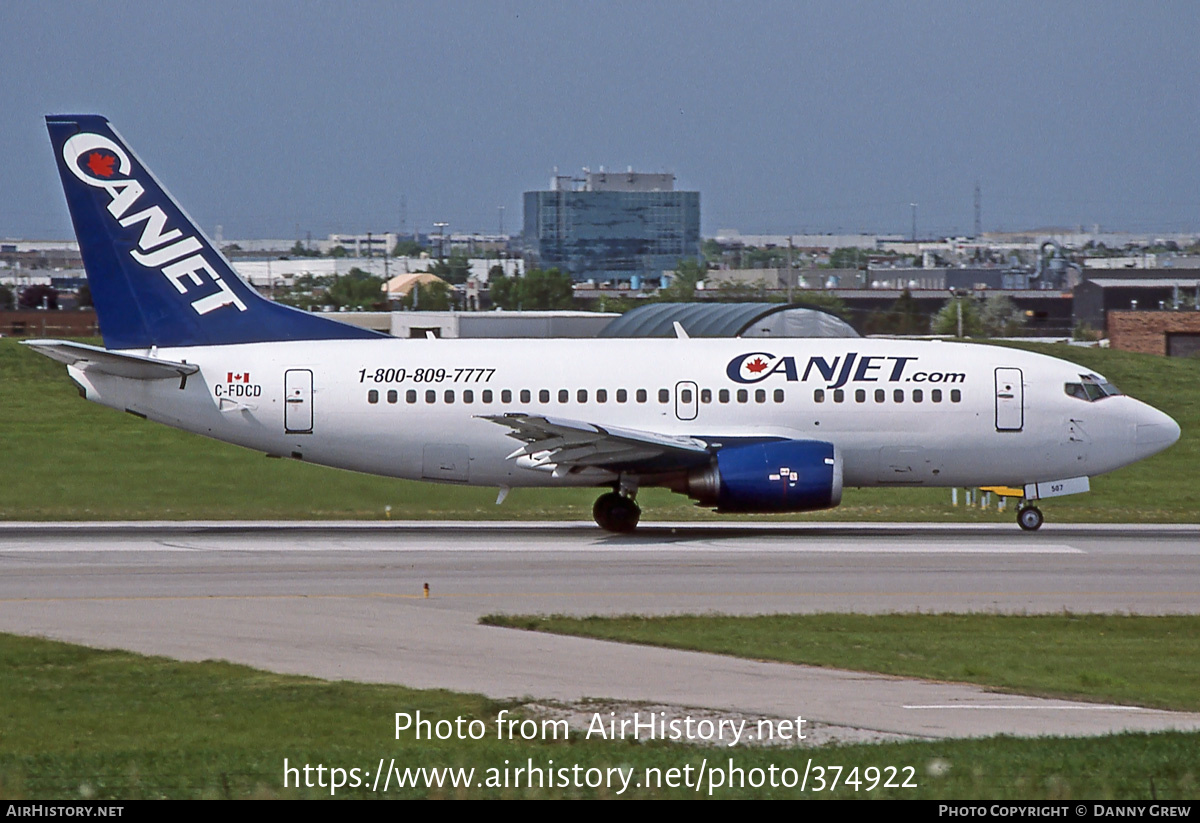 Aircraft Photo of C-FDCD | Boeing 737-522 | CanJet Airlines | AirHistory.net #374922