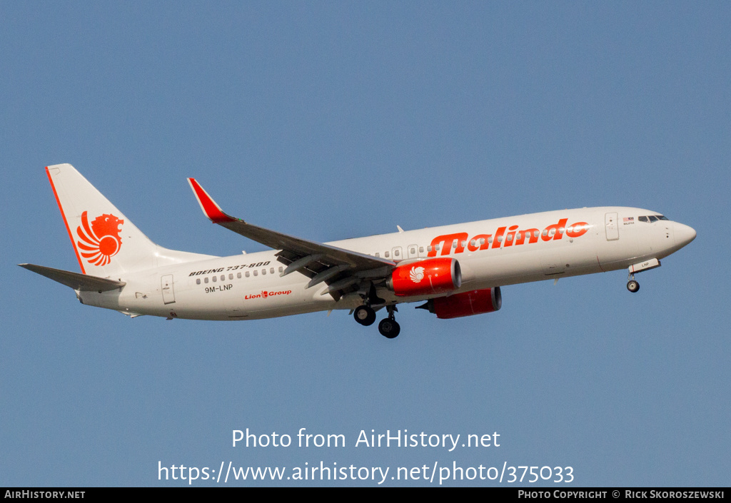 Aircraft Photo of 9M-LNP | Boeing 737-8GP | Malindo Air | AirHistory.net #375033