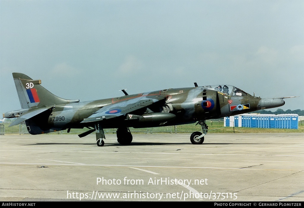 Aircraft Photo of XZ990 | Hawker Siddeley Harrier GR3 | UK - Air Force | AirHistory.net #375115