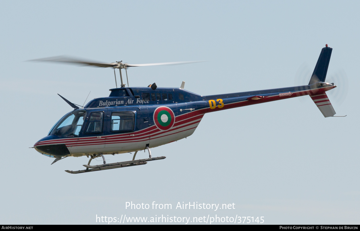 Aircraft Photo of 03 | Bell 206B-3 JetRanger III | Bulgaria - Air Force | AirHistory.net #375145