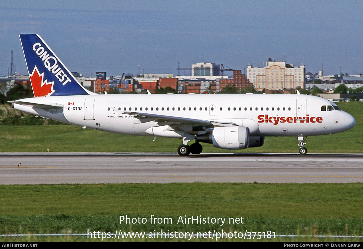 Aircraft Photo of C-GTDS | Airbus A319-112 | Skyservice Airlines | AirHistory.net #375181