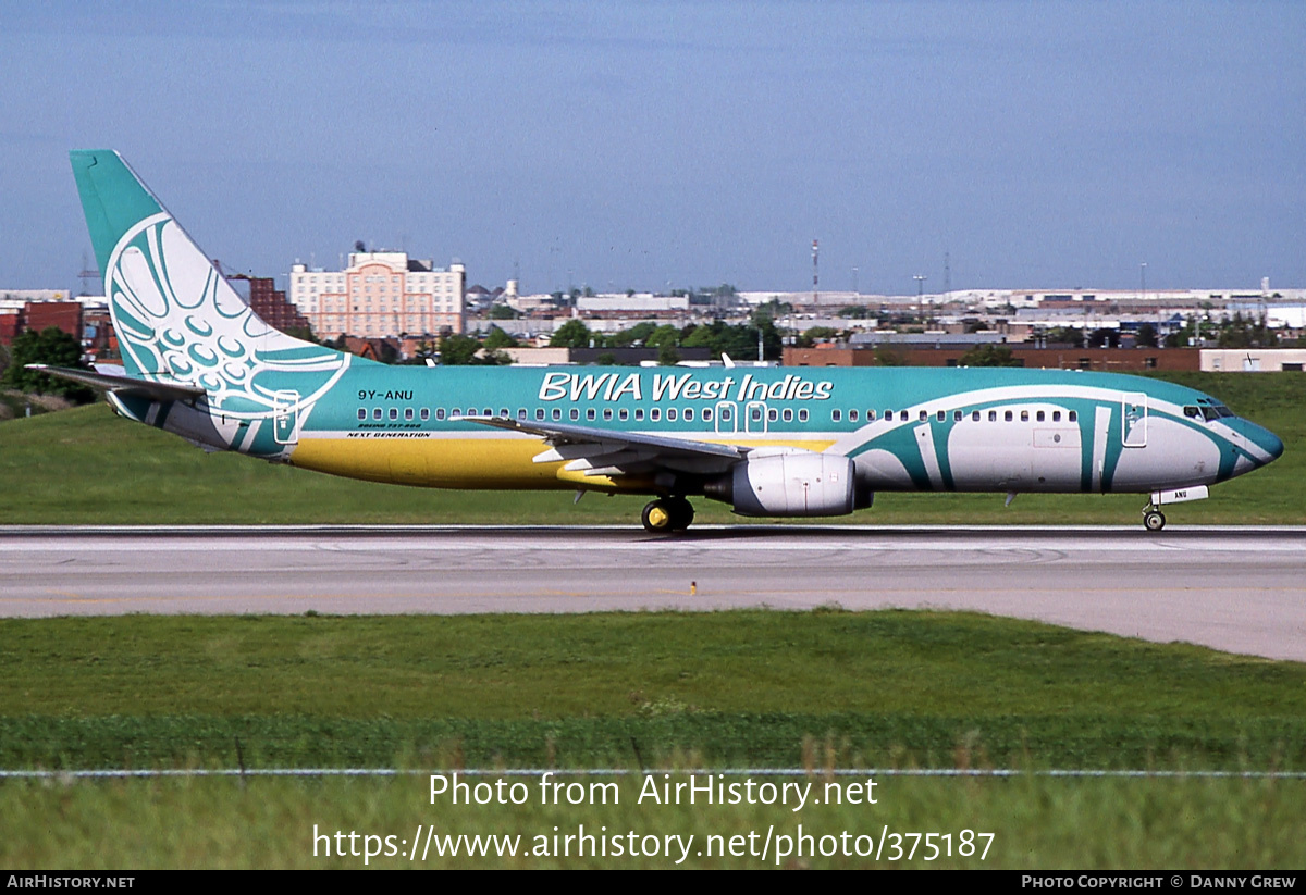 Aircraft Photo of 9Y-ANU | Boeing 737-8Q8 | BWIA West Indies Airways | AirHistory.net #375187