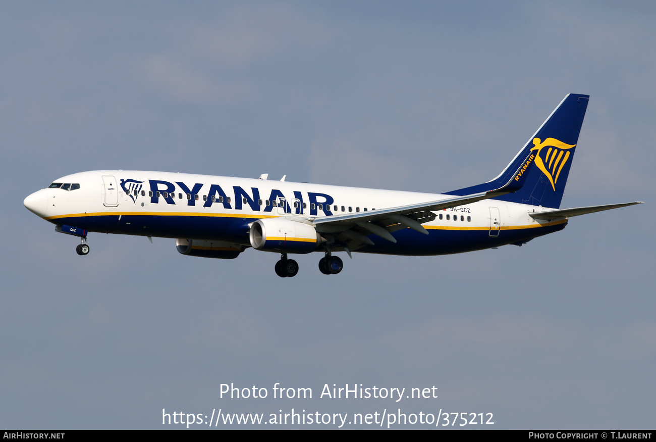 Aircraft Photo of 9H-QCZ | Boeing 737-8AS | Ryanair | AirHistory.net #375212