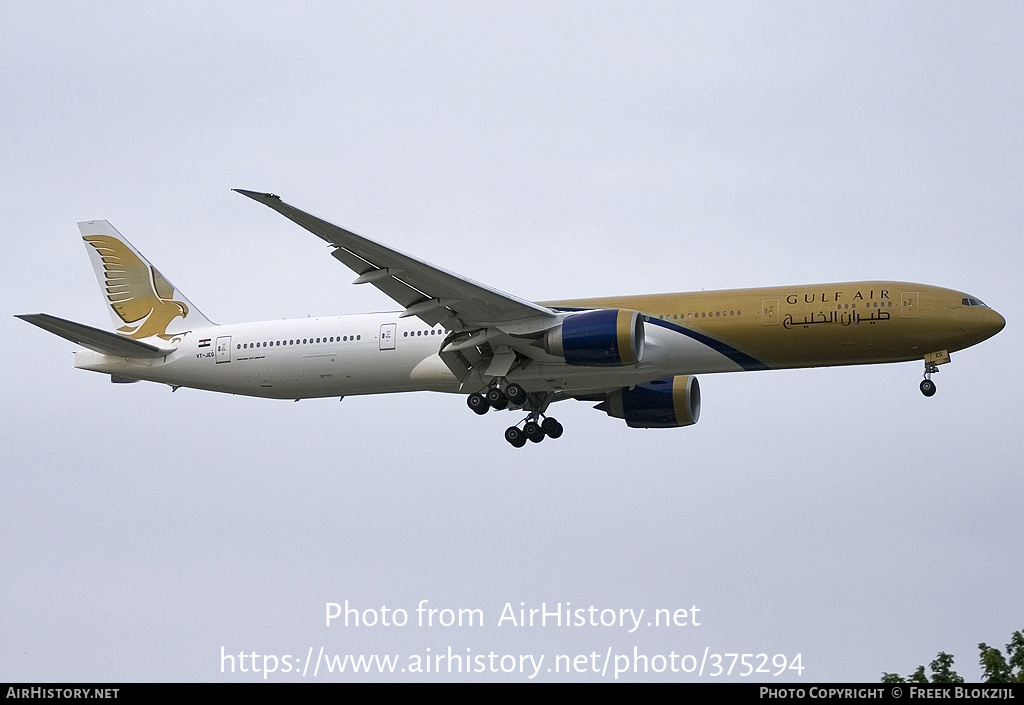 Aircraft Photo of VT-JEG | Boeing 777-35R/ER | Gulf Air | AirHistory.net #375294