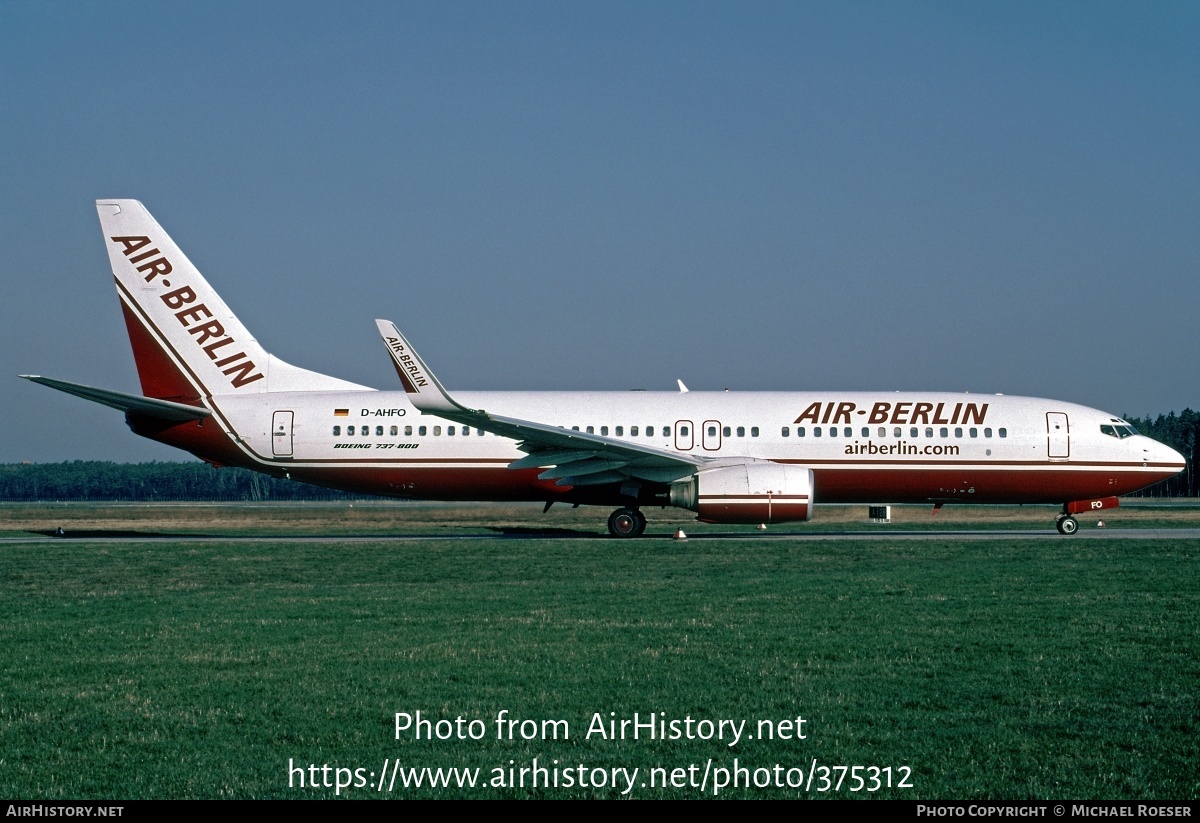 Aircraft Photo of D-AHFO | Boeing 737-8K5 | Air Berlin | AirHistory.net #375312