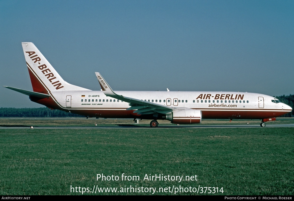 Aircraft Photo of D-AHFS | Boeing 737-8K5 | Air Berlin | AirHistory.net #375314