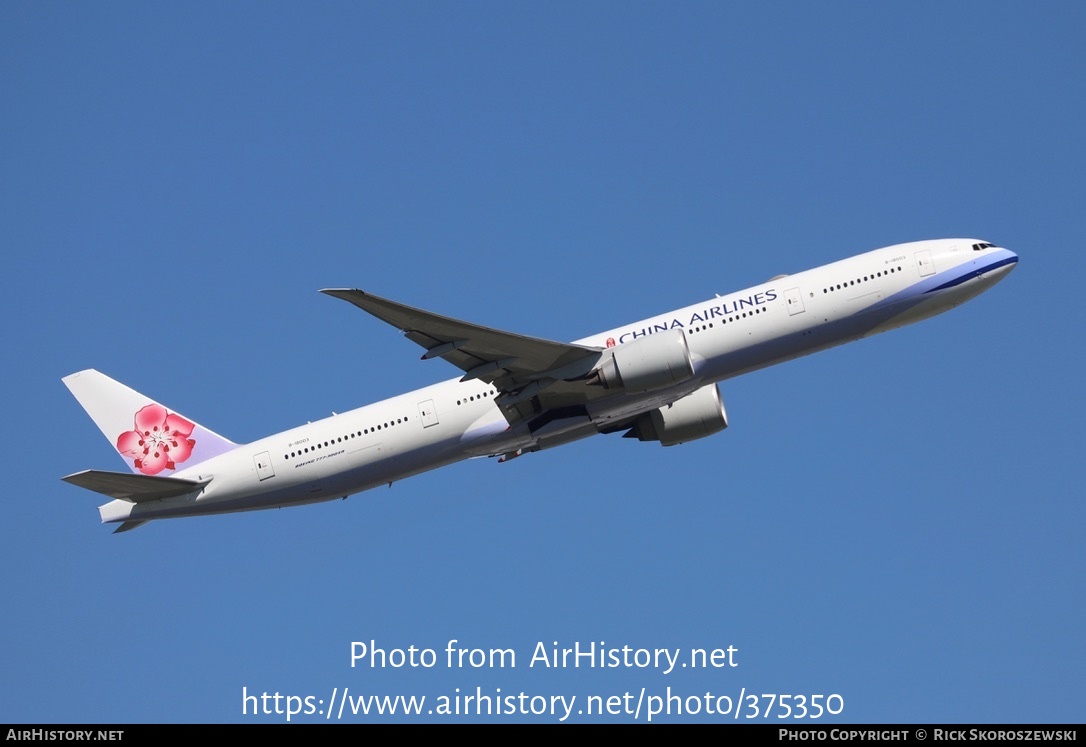 Aircraft Photo of B-18003 | Boeing 777-309/ER | China Airlines | AirHistory.net #375350