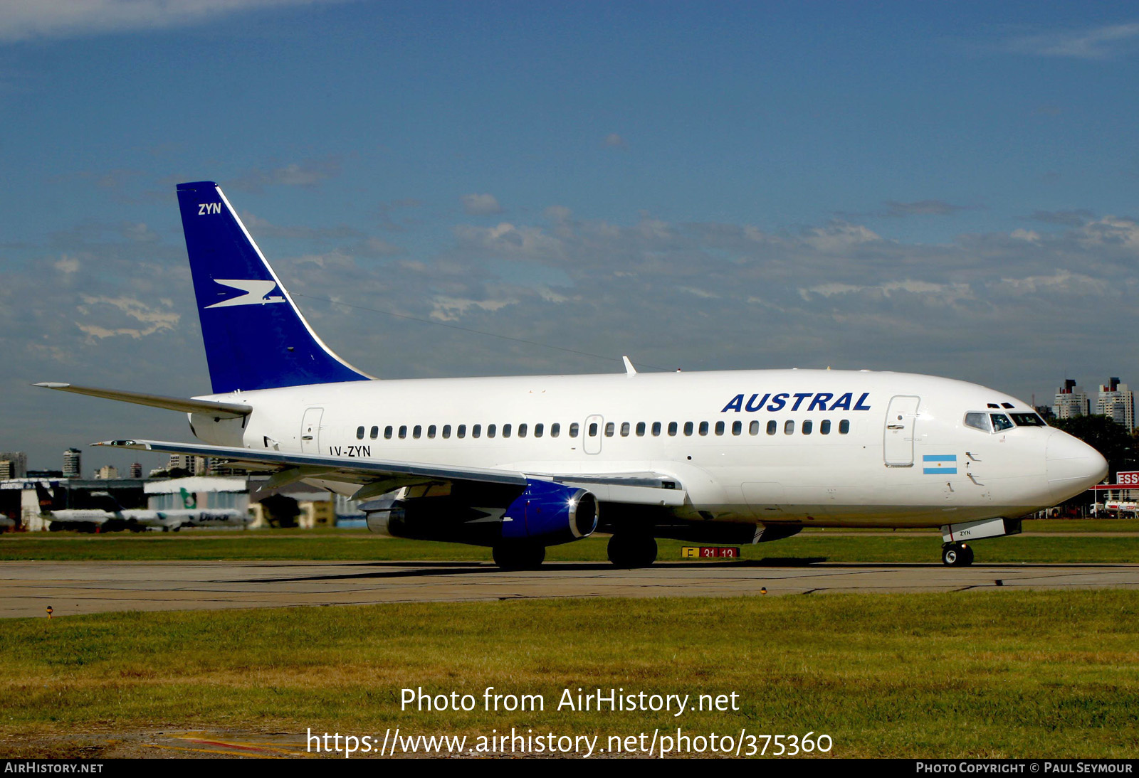 Aircraft Photo of LV-ZYN | Boeing 737-236/Adv | Austral Líneas Aéreas | AirHistory.net #375360