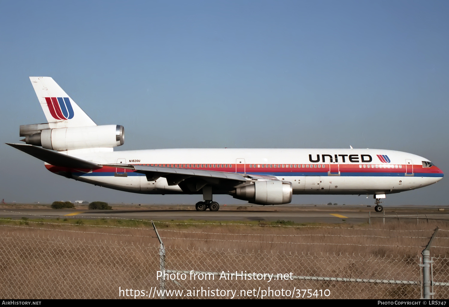 Aircraft Photo of N1820U | McDonnell Douglas DC-10-10 | United Airlines | AirHistory.net #375410