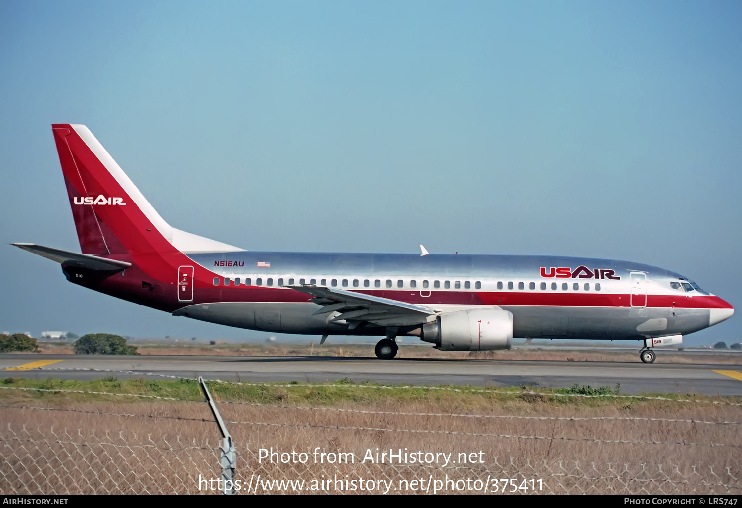 Aircraft Photo of N518AU | Boeing 737-3B7 | USAir | AirHistory.net #375411