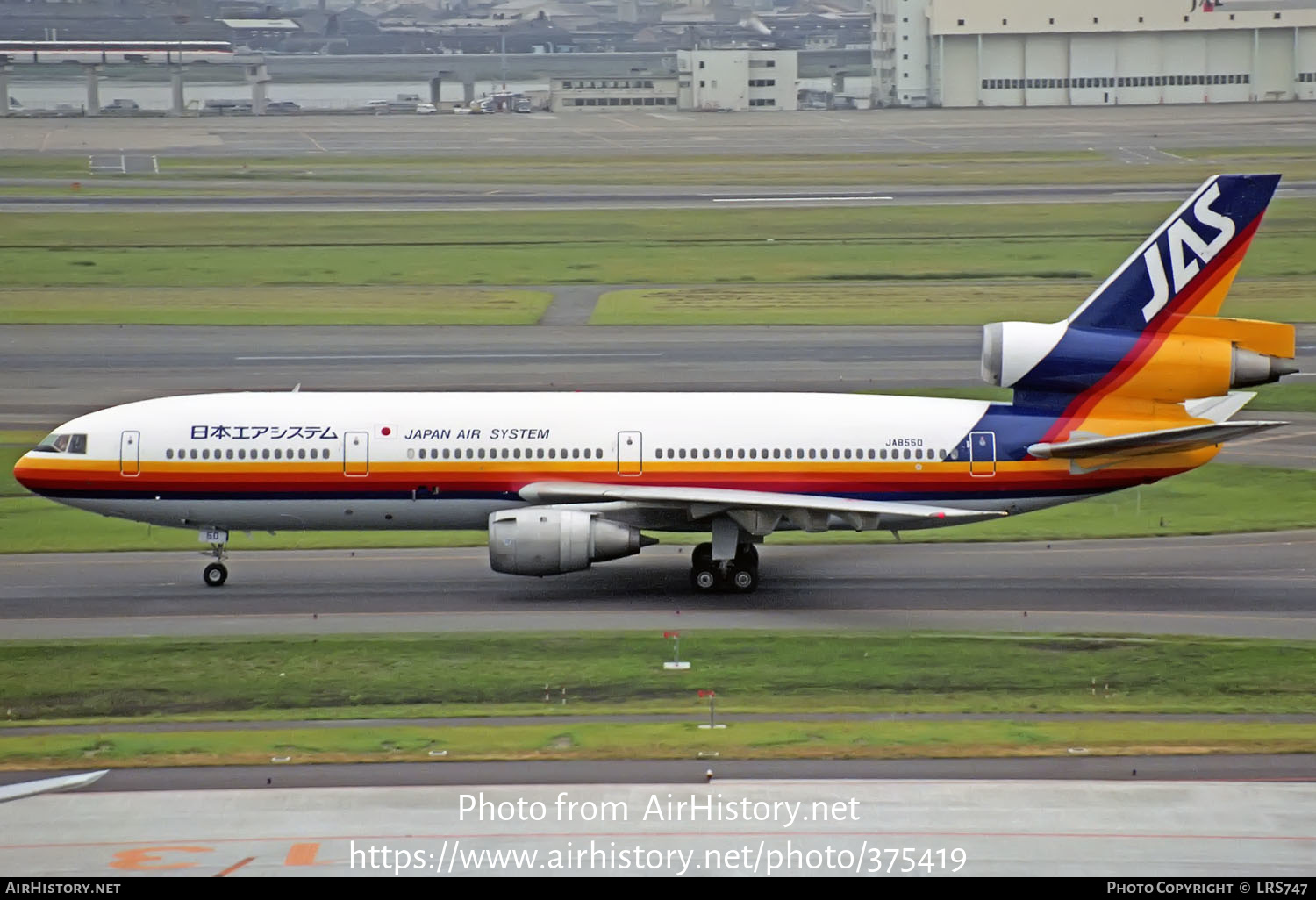 Aircraft Photo of JA8550 | McDonnell Douglas DC-10-30 | Japan Air System - JAS | AirHistory.net #375419