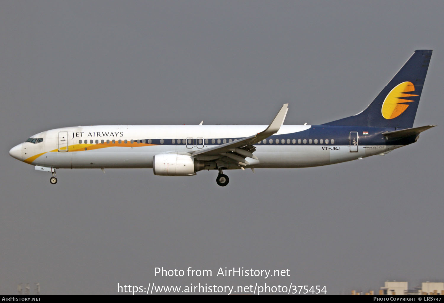 Aircraft Photo of VT-JBJ | Boeing 737-85R | Jet Airways | AirHistory.net #375454