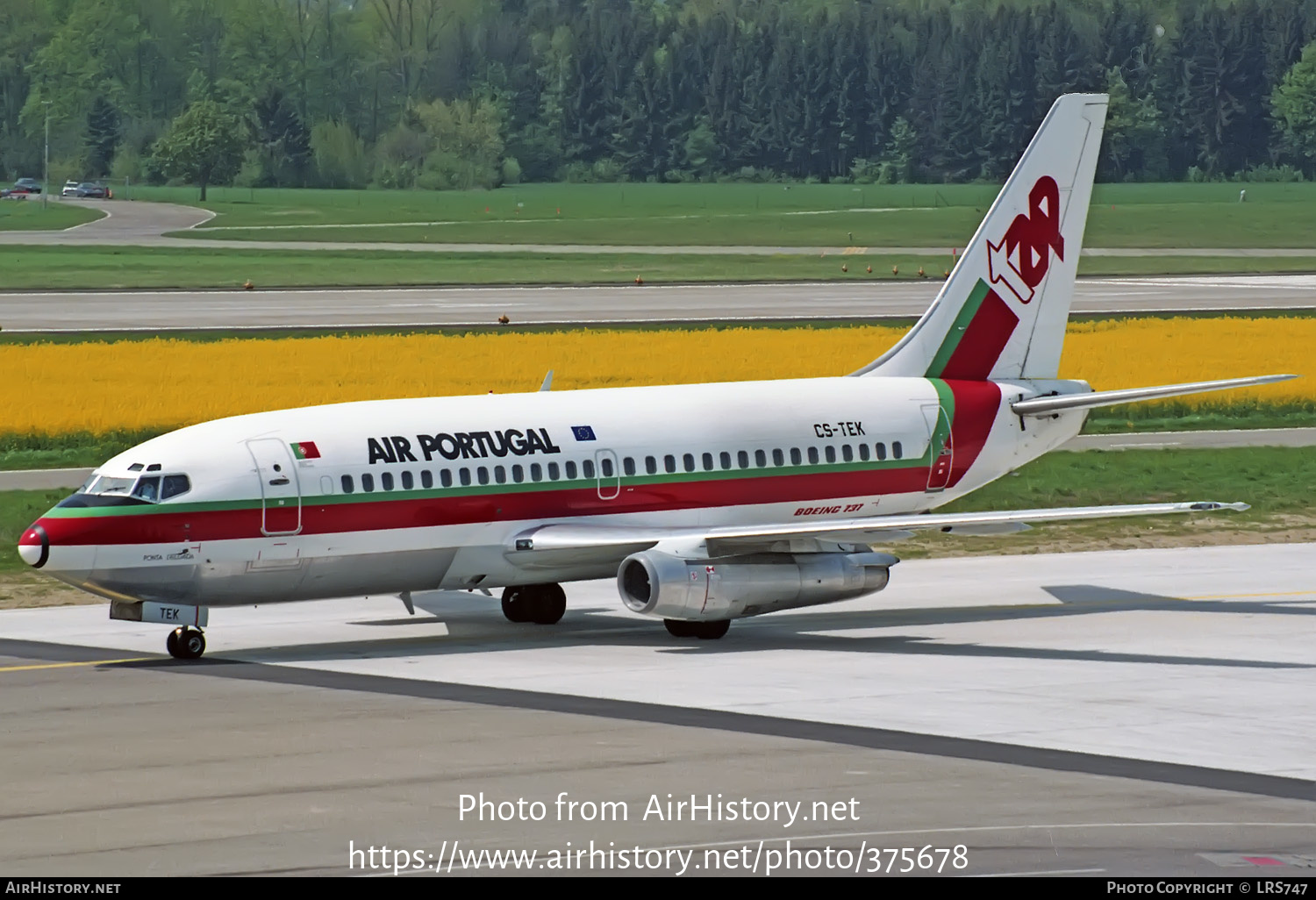 Aircraft Photo of CS-TEK | Boeing 737-282/Adv | TAP Air Portugal | AirHistory.net #375678