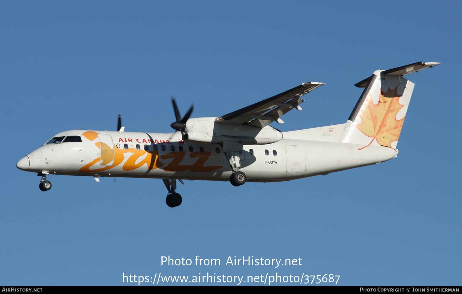 Aircraft Photo of C-GSTA | De Havilland Canada DHC-8-301 Dash 8 | Air Canada Jazz | AirHistory.net #375687