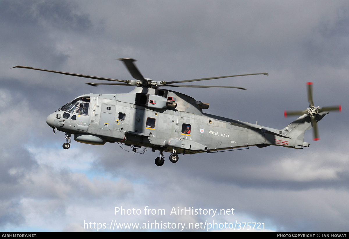 Aircraft Photo of ZH824 | EHI EH101-111 Merlin HM1 | UK - Navy | AirHistory.net #375721