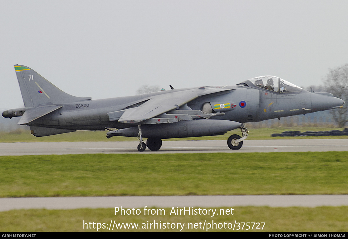 Aircraft Photo of ZG500 | British Aerospace Harrier GR7 | UK - Air Force | AirHistory.net #375727