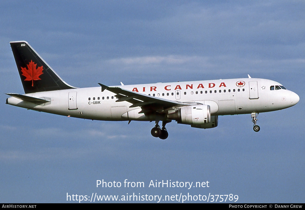 Aircraft Photo of C-GBIK | Airbus A319-114 | Air Canada | AirHistory.net #375789