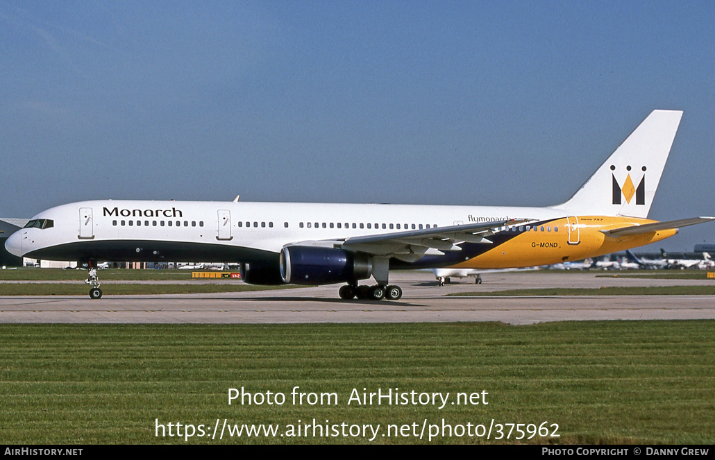 Aircraft Photo of G-MOND | Boeing 757-2T7 | Monarch Airlines | AirHistory.net #375962