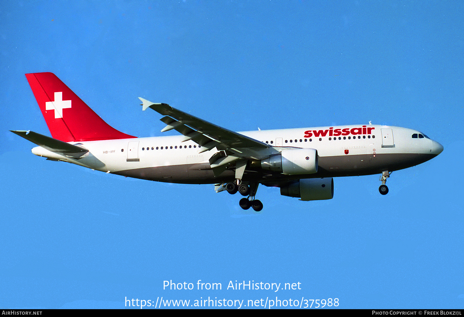 Aircraft Photo of HB-IPF | Airbus A310-322 | Swissair | AirHistory.net ...