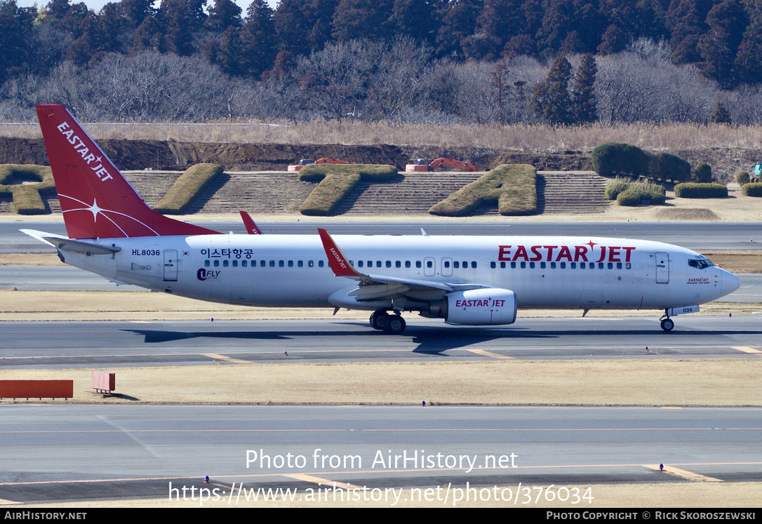 Aircraft Photo of HL8036 | Boeing 737-86N | Eastar Jet | AirHistory.net #376034