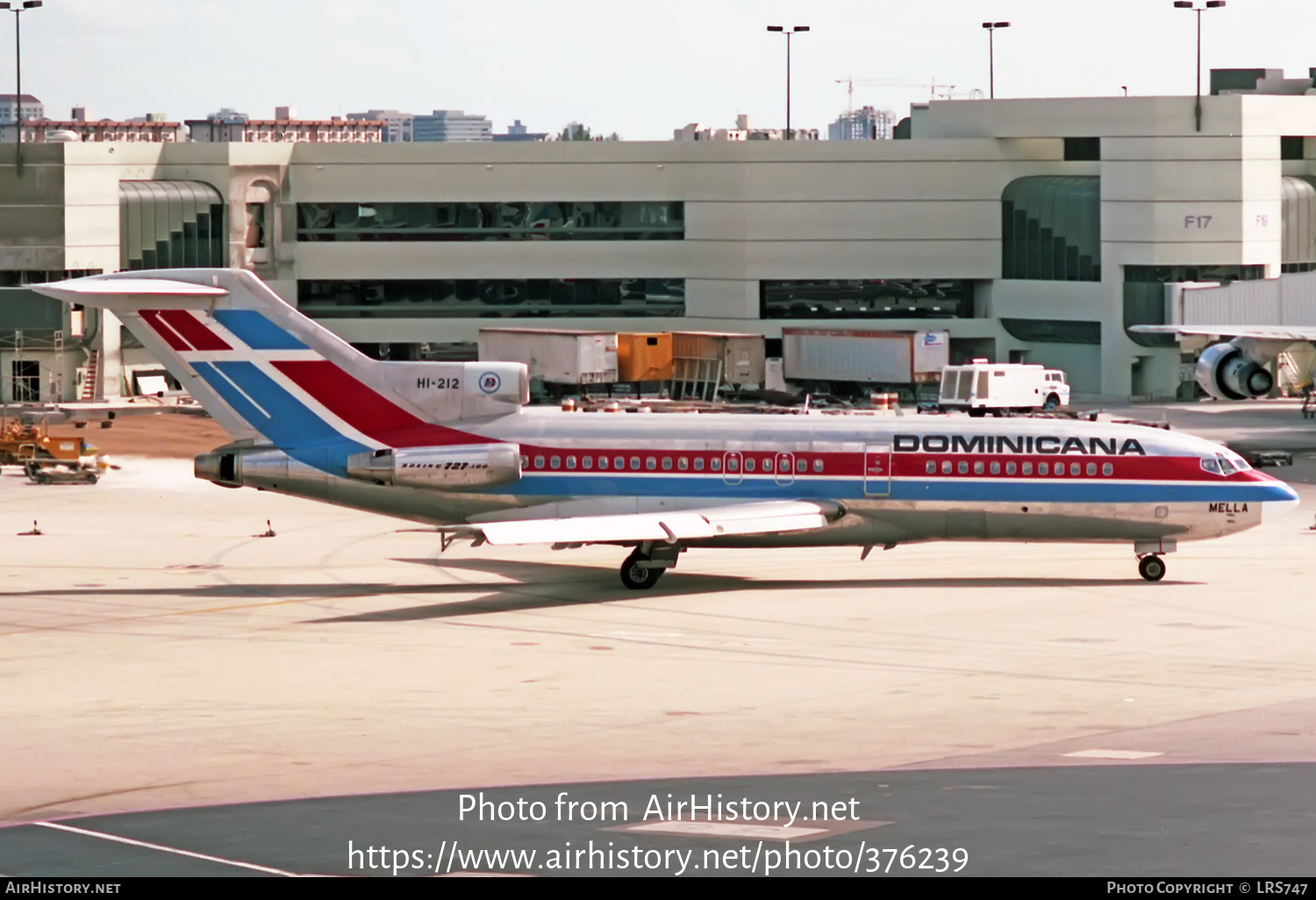 Aircraft Photo of HI-212 | Boeing 727-1J1 | Dominicana | AirHistory.net #376239