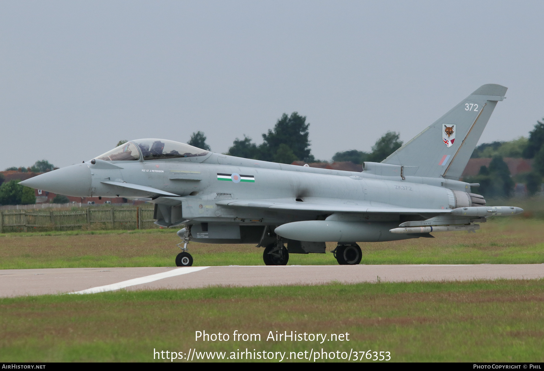 Aircraft Photo of ZK372 | Eurofighter EF-2000 Typhoon FGR4 | UK - Air Force | AirHistory.net #376353