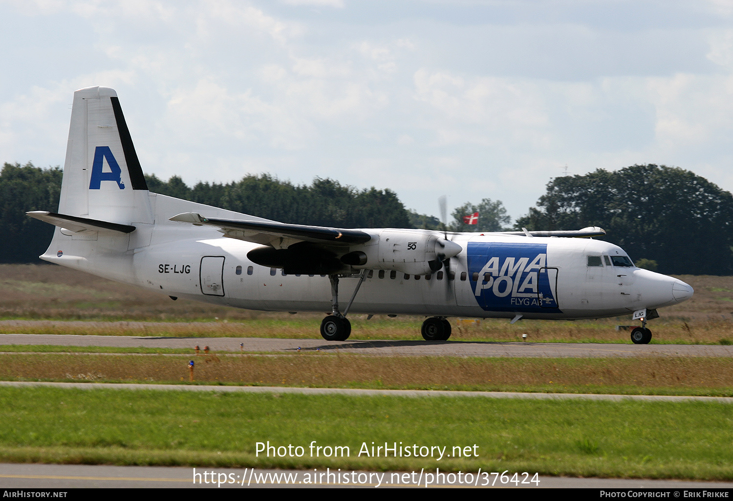 Aircraft Photo of SE-LJG | Fokker 50 | Amapola Flyg | AirHistory.net #376424