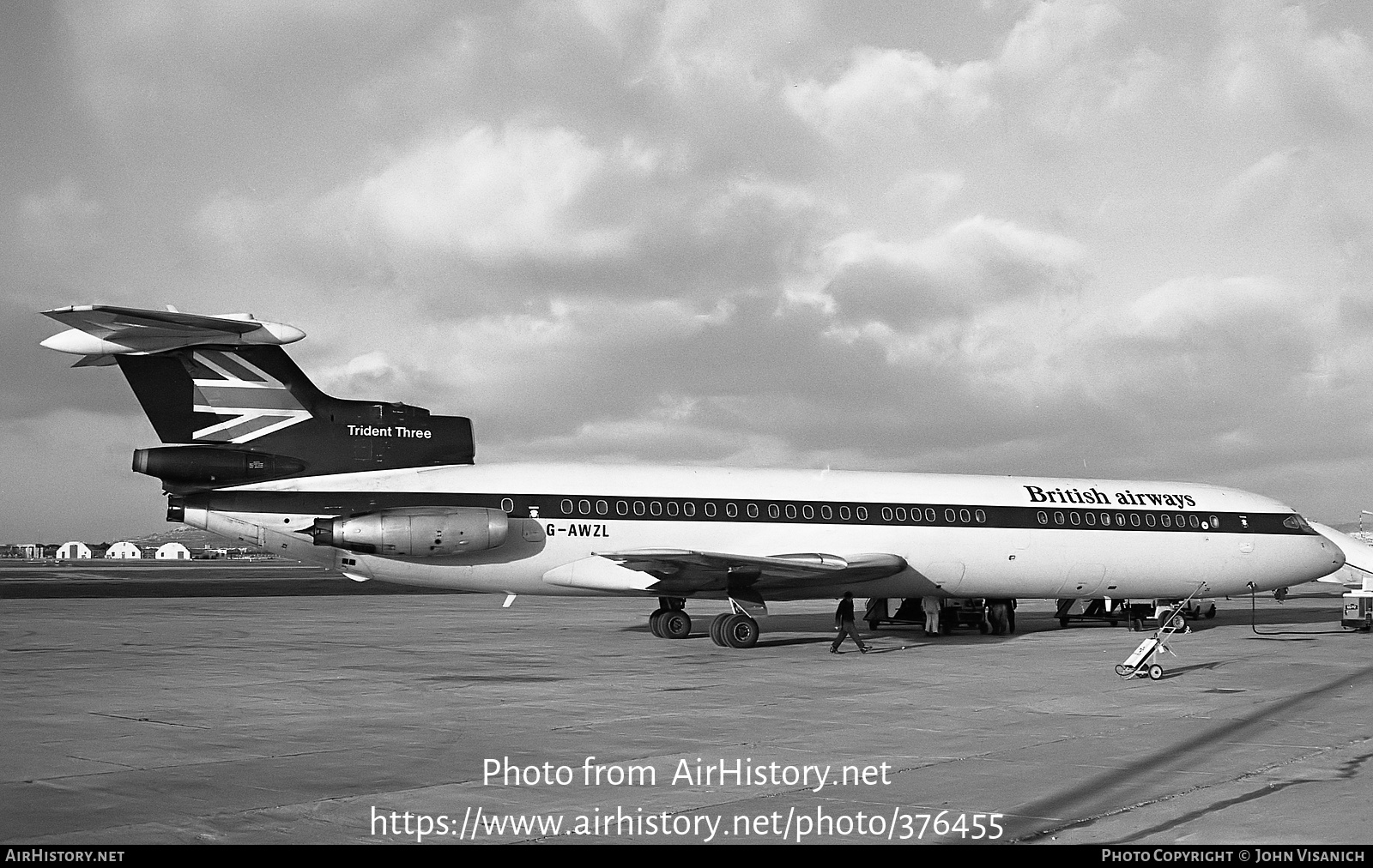 Aircraft Photo of G-AWZL | Hawker Siddeley HS-121 Trident 3B | British Airways | AirHistory.net #376455